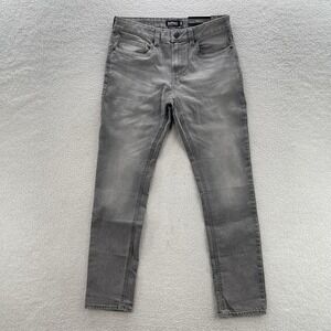 Buffalo David Bitton Jeans Mens 32x32 Gray Ash Slim Stretch Preppy Luxury NEW